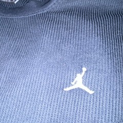 Jordan Waffle Knit Thermal Long Sleeve Shirt Mens XL Navy Blue Jumpman Logo