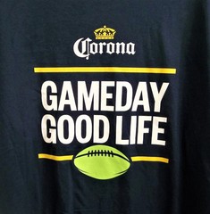 Corona Game Day Good Life Football T-Shirt Adult XL X-Large