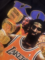 Kobe Bryant FIVE Championship Rings T-Shirt Sz 4XL Gildon Ultra Cotton