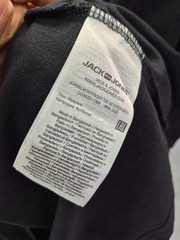 Jack & Jones Men’s Crew Neck Belmortfront Short Sleeve Tee,Black, XL,MSRP $44.50