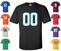 Custom “ANY Number” T-Shirt 2 Color # football hockey lacrosse basketball league