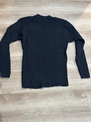 Croft and Barrow Size Small Grey Sweater Knit Ribbed Pullover Sweatshirt Gray
