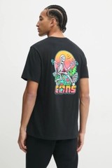 Converse L Men’s T-Shirt Black Retro Cons Bones Skeleton Sunrise Cotton New