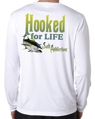 Salt Addiction microfiber long sleeve ocean tuna fishing t shirt 50+ uv UPF