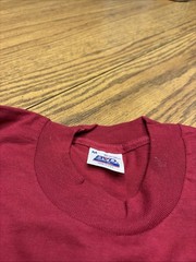 Vintage 90s BVD Men’s Medium Maroon Red Blank Single Stitch Pocket T Shirt
