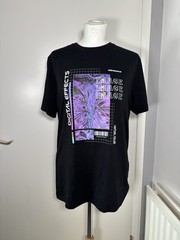 K7 Live The Future Graphic T-Shirt Black Digital Print Medium Concert