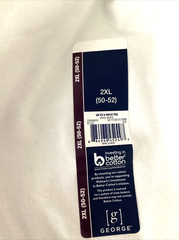 GEORGE White Short Sleeve V-Neck Tee Shirt Sz. 2XL*