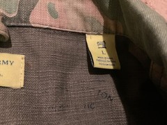 RECOLOURED ARMY SCOTCH & SODA TWILL CAMO BUTTON UP LONG SLEEVE ( MENS L ) AS IS
