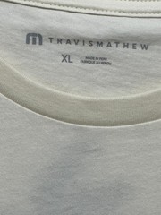 NWT Travis Mathew Salt Spray T-Shirt Mens XL Beige Palm Trees Short Sleeve