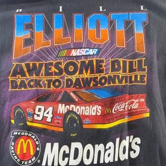 Vtg T-shirt XL Bill Elliott Dawsonville NASCAR 1995 Faded Single stitched