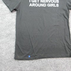 I Get Nervous Around Girls Shirt Mens Medium Black Short Sleeve Graphic Tee