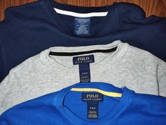 LOT OF 6 Polo Ralph Lauren Long Sleeve Waffle Weave Thermal / Sleepwear Shirts M