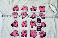 NWT Nintendo Kirby Graphic T Shirt Men’s Size S 34-36 Cream Color Short Sleeve