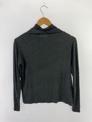 YOHJI YAMAMOTO +NOIR COWL NECK LONG SLEEVE TOP MEN GRAY RAYON SIZE 2 USED