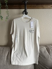 Goodfellow & Co Men’s White Fishing Graphic T-Shirt Crew Neck Size M