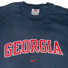 Vintage Nike Team Georgia Bulldogs Long Sleeve Shirt Mens XL Spellout 90s Swoosh