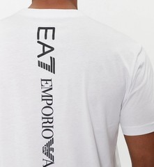 Emporio Armani White Men’s Cotton EA T-Shirt stripe prnit Size M*L*XL*2XL,3XL