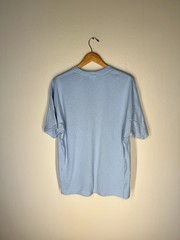 Hanes Heavyweight 50/50 Blank T-Shirt XL Light Blue Y2K Made in El Salvador