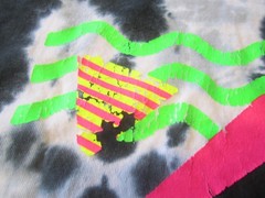Retro Vintage Surf Style Tie-Dye T-Shirt – Black/Gray/White – size Large