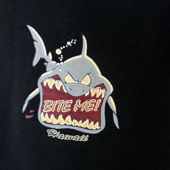 Hawaii Bite Me Shark Graphic T-Shirt Mens 2XL Black Short Sleeve Cotton