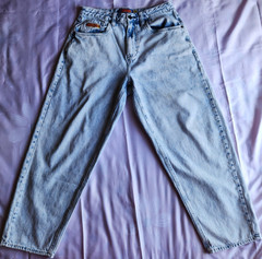 EMPYRE Straight Light Wash Blue Denim Jeans 5-Pocket Button Zip Men’s