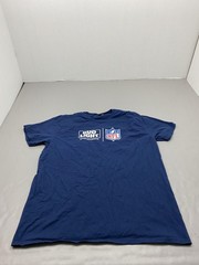 Bud Light Shirt Mens XL Blue NFL Logo Graphic Tee Cotton Jersey Tagless Crewneck