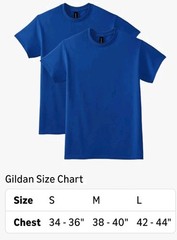 Gildan Adult DryBlend T-Shirt, Style G8000, Multipack Small, Royal (2-pack) New