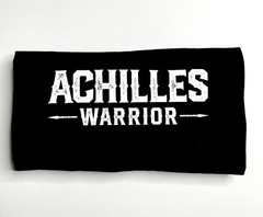 Unisex Black Graphic T-Shirt AchillesWarrior Logo 100% Cotton Fits True To Size
