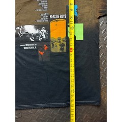 Beastie Boys Root Down Graphic T-Shirt Mens Medium Black Bleach Wash Ombre Band
