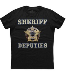 Sheriff Deputies In God We Trust Mens Short Sleeve New Cotton Black T-shirt
