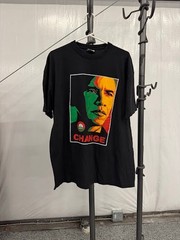 Vintage 2008 Obama Change T-Shirt History In The Making Campaign Tee Black XL