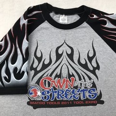 Matco Tools Shirt Mens Extra Large Gray Flames Fire Skate Surf Street Garage Tee