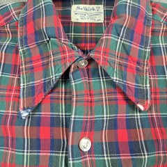Vintage Selkirk Shirt Mens Small Red 70s 80s Button Up Plaid Woven Flannel USA