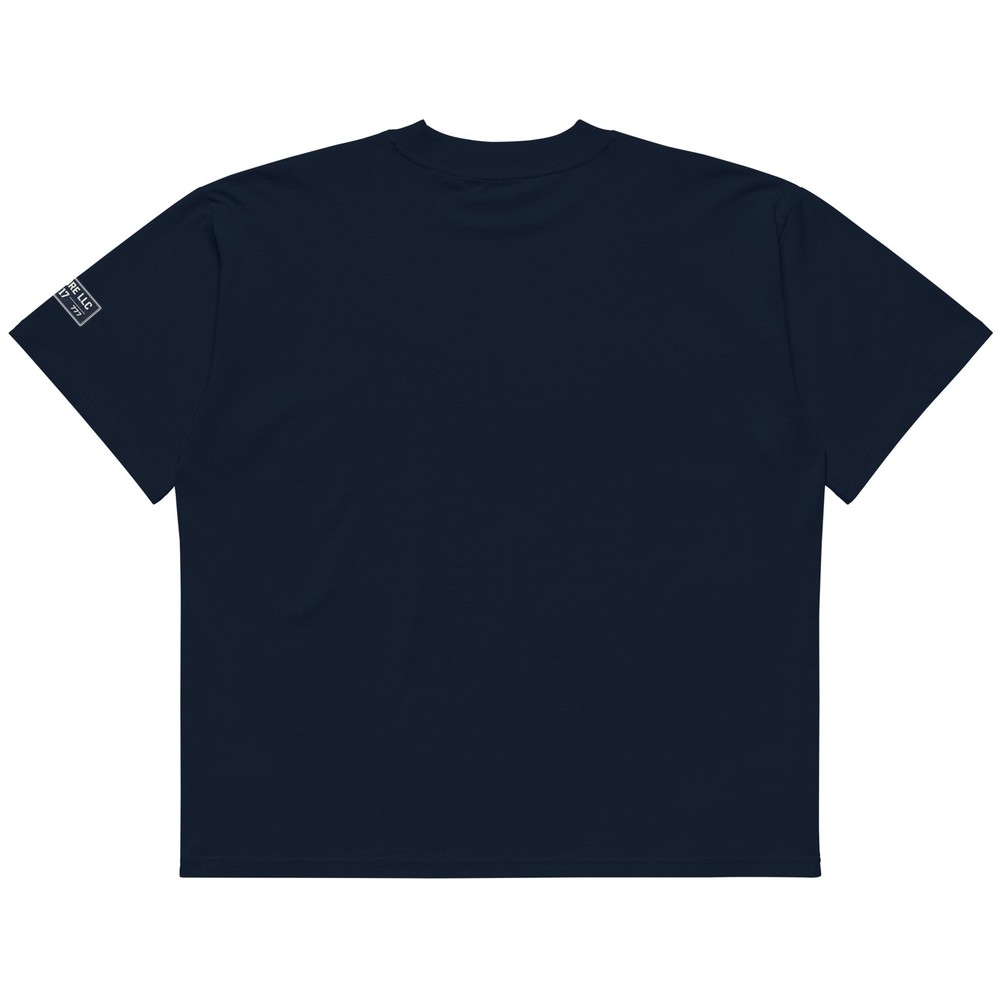 Unisex organic oversized high neck t-shirt