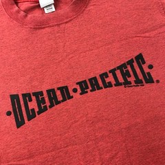 Vintage Op Ocean Pacific Shirt Mens M Coral Orange Skate Surf Single Stitch 90s