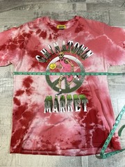 Chinatown Market Smiley Basketball Skeleton Men’s Large Red Tie Dye T-Shirt