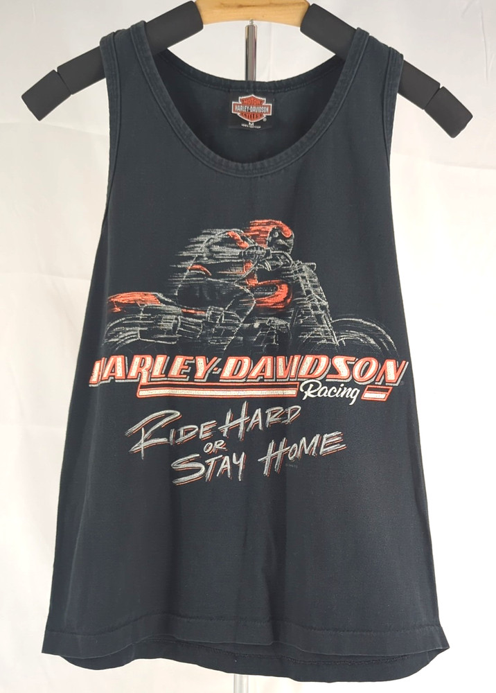 Vintage 1996 Harley-Davidson Ride Hard or Stay Home Los Angeles CA Tank M