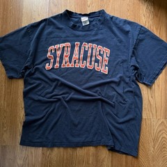 Vintage college style faded y2k t shirt