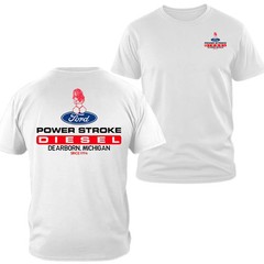 Ford Power Stroke Diesel T-shirt, 2 Sides Print Power Stroke Diesel Logo Graphic
