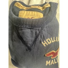 Hollister Malibu Mens Navy Blue Long Sleeve Graphic Shirt Medium