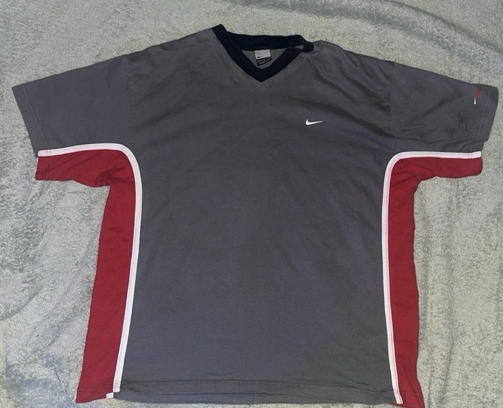 Gray And Red Vintage NIKE SHIRT XL