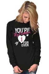 Romantic Valentine’s Day Gift Love Forever Long Sleeve T Shirt Tees For Women