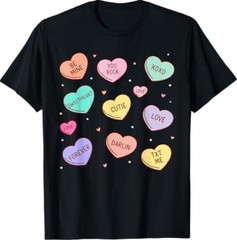 Candy Heart Love Valentines Day for Men Women T-Shirt