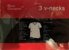 Marco Giovanni PREMIUM Large V-Neck Cotton Shirts 3pcs/pack