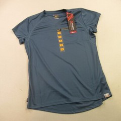 Ariat Shirt Mens Medium Short Sleeve V Neck Outdoors Lightweight Rebar Blue
