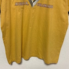 【HARLEY-DAVIDSON】00s Ringer T-shirt 両面ロゴ 星条旗 リンガーTシャツ S-5950