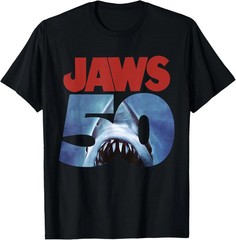 Jaws 50th Anniversary Movie Gift Retro Movie Fans Unisex T-Shirt S-5XL DH1574