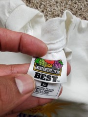 Vintage Champion Raisins Shirt Mens XL White Fruit of the Loom Graphic Promo 90s