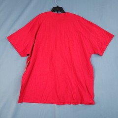 Men’s Heavy Cotton Christmas Holiday Short Sleeve Santa Claus Shirt Red Size 3XL