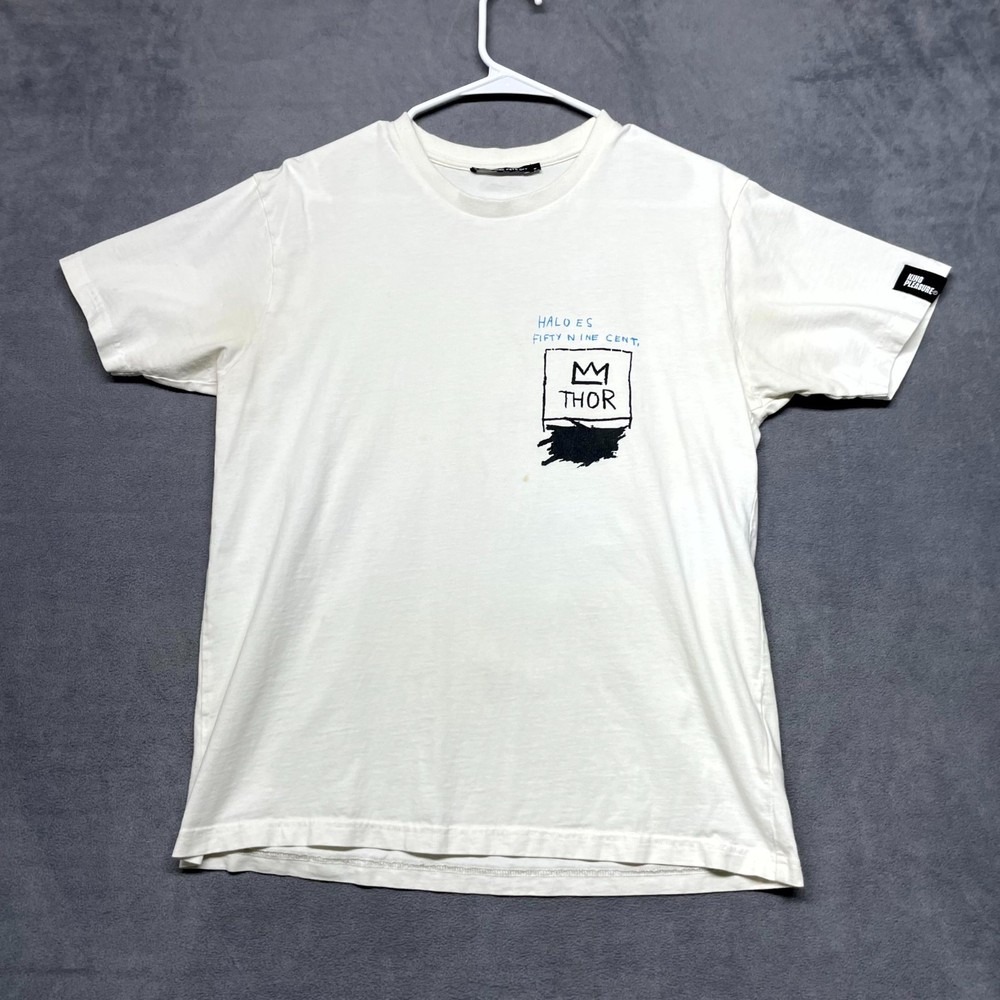 Rome Pays Off Jean Michel Basquiat Exhibit Exclusive T Shirt Mens Medium White
